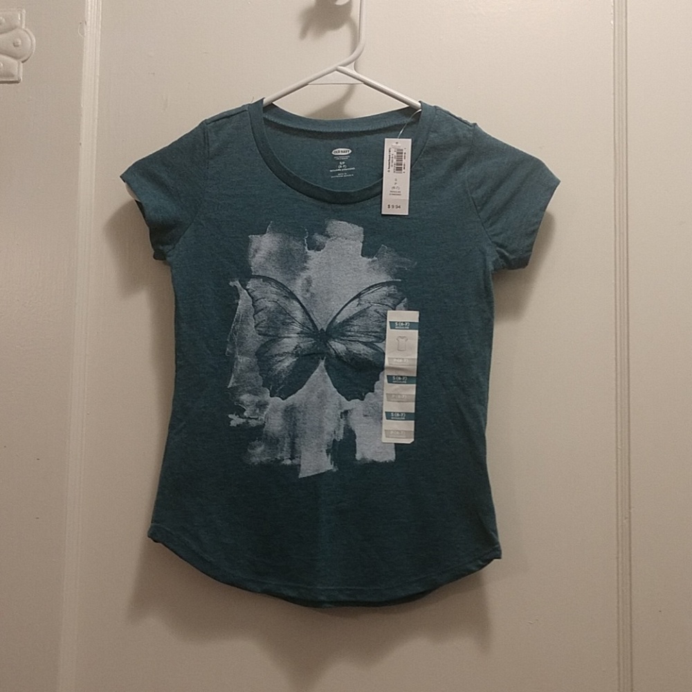 NWT Old Navy butterfly shirt size S (6/7)